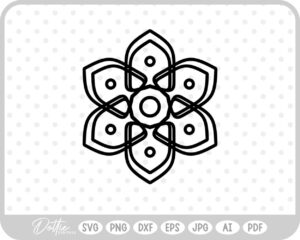 Mandala Flower SVG PNG DXF – Cricut Silhouette Cutting File