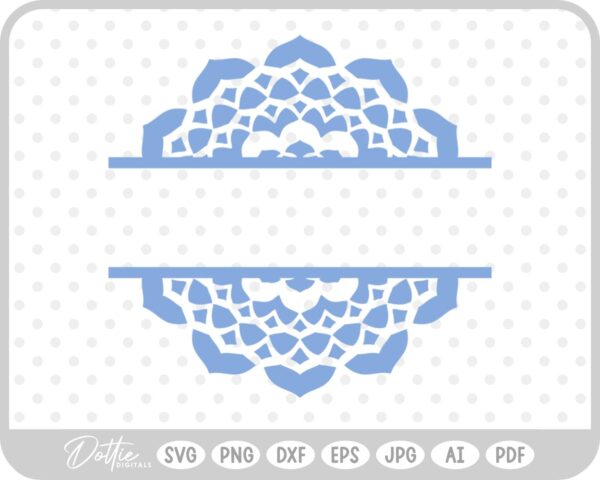 Split Mandala SVG PNG DXF – Cricut Silhouette Cutting File
