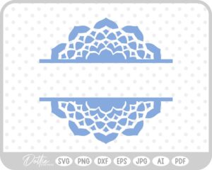 Split Mandala SVG PNG DXF – Cricut Silhouette Cutting File
