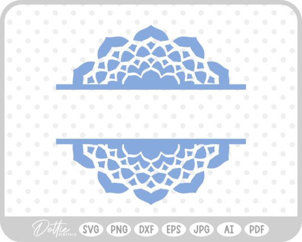 Split Mandala SVG PNG DXF – Cricut Silhouette Cutting File
