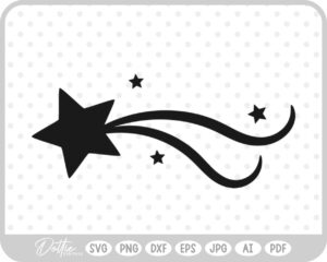 Shooting Star SVG PNG DXF – Cricut Silhouette Cutting File