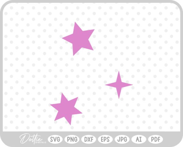 3 Stars SVG PNG DXF – Cricut Silhouette Cutting File