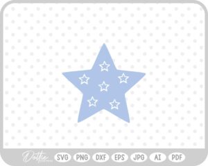 Star of Stars SVG PNG DXF – Cricut Silhouette Cutting File