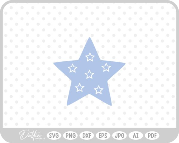 Star of Stars SVG PNG DXF – Cricut Silhouette Cutting File