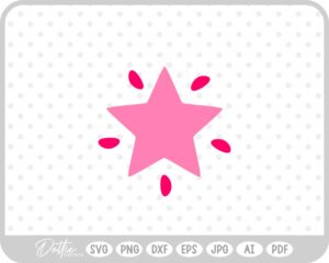 Shining Star SVG PNG DXF – Cricut Silhouette Cutting File