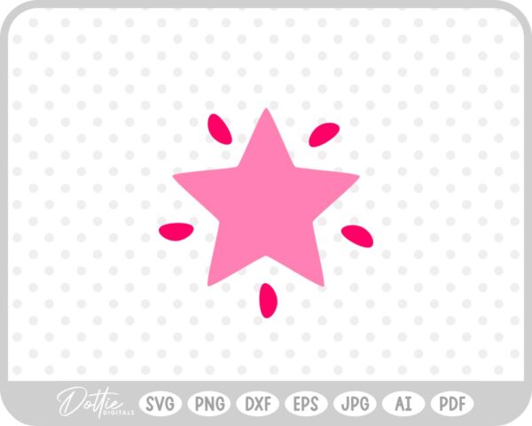Shining Star SVG PNG DXF – Cricut Silhouette Cutting File