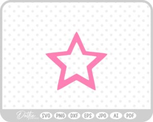Star Frame SVG PNG DXF – Cricut Silhouette Cutting File