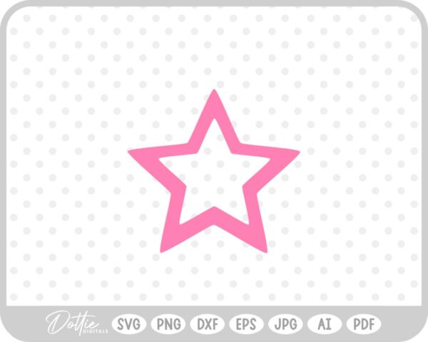 Star Frame SVG PNG DXF – Cricut Silhouette Cutting File