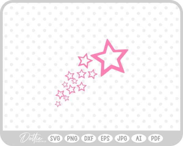 Shooting Stars SVG PNG DXF – Cricut Silhouette Cutting File