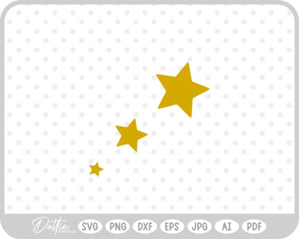 3 Stars SVG PNG DXF – Cricut Silhouette Cutting File