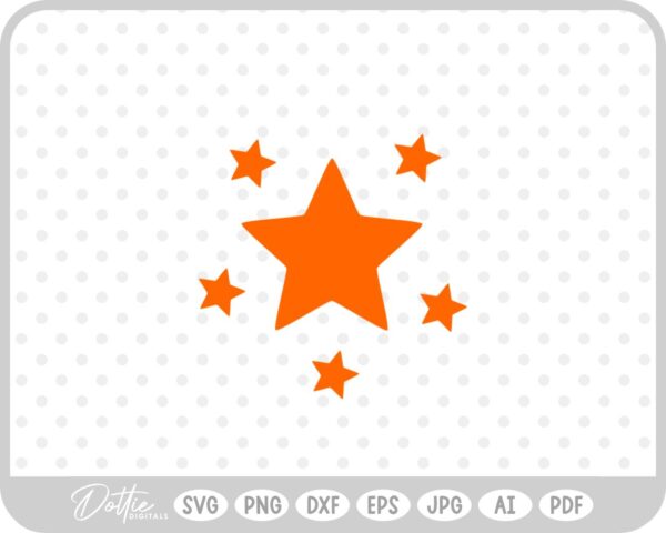 Group of Stars SVG PNG DXF – Cricut Silhouette Cutting File