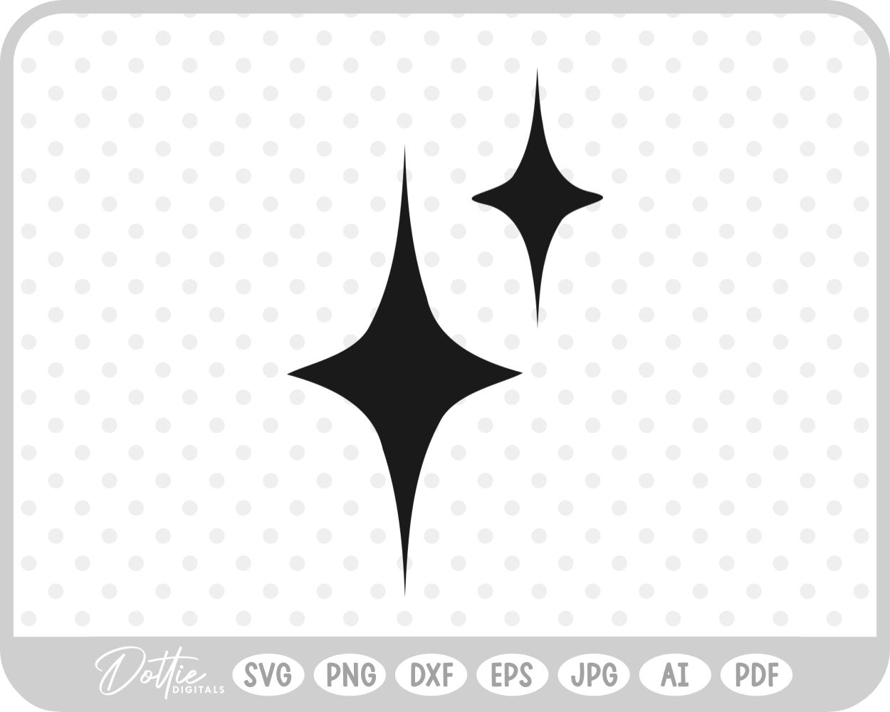 Sparkles SVG PNG DXF – Cricut Silhouette Cutting File