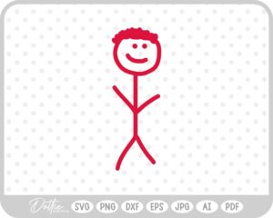 Stick Boy Doodle SVG PNG DXF – Cricut Silhouette Cutting File