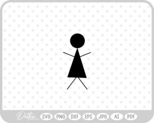 Stick Female SVG PNG DXF – Cricut Silhouette Cutting File