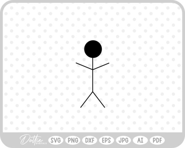 Stick Man SVG PNG DXF – Cricut Silhouette Cutting File