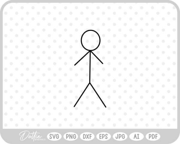 Stick Man SVG PNG DXF – Cricut Silhouette Cutting File