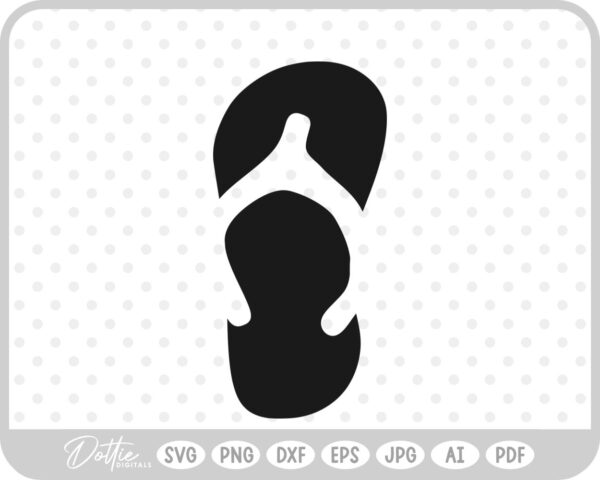 Flip Flops Slippers Summer Vacay Shoes SVG PNG DXF – Cricut Silhouette Cutting File
