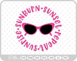 Summer Vacation Quote Funny  SVG PNG DXF – Cricut Silhouette Cutting File