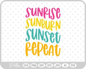 Quote Sunburn Vacay Funny SVG PNG DXF – Cricut Silhouette Cutting File