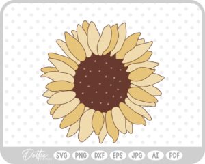 Sunflower  SVG PNG DXF – Cricut Silhouette Cutting File
