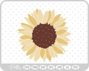 Sunflower SVG PNG DXF – Cricut Silhouette Cutting File