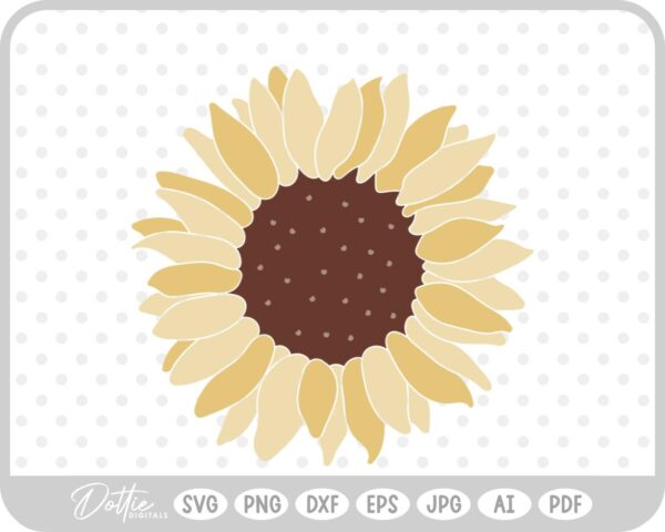 Sunflower SVG PNG DXF – Cricut Silhouette Cutting File