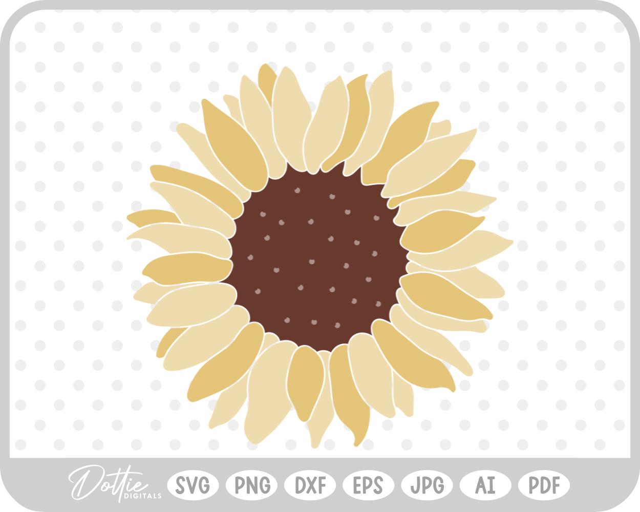 Sunflower SVG PNG DXF – Cricut Silhouette Cutting File