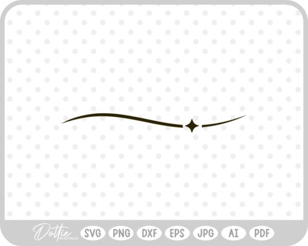 Swoosh Line with Sparkle SVG PNG DXF – Cricut Silhouette Cutting File