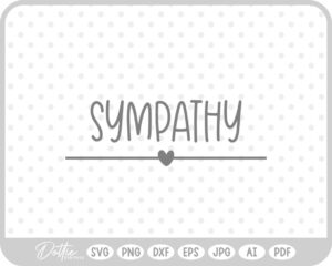Sympathy Heart Underline SVG PNG DXF – Cricut Silhouette Cutting File