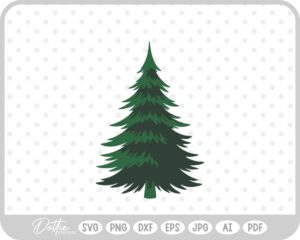 Pine Tree Forest Winter Spruce Christmas SVG PNG DXF – Cricut Silhouette Cutting File