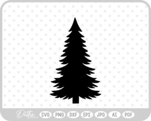 Pine Tree Forest Winter Spruce Christmas SVG PNG DXF – Cricut Silhouette Cutting File