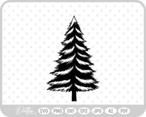 Pine Tree Forest Winter Spruce Christmas SVG PNG DXF – Cricut Silhouette Cutting File