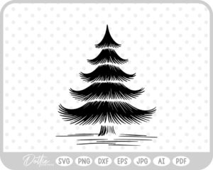 Pine Tree Forest Winter Spruce Christmas SVG PNG DXF – Cricut Silhouette Cutting File