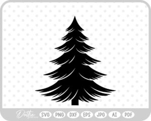 Pine Tree Forest Winter Spruce Christmas SVG PNG DXF – Cricut Silhouette Cutting File