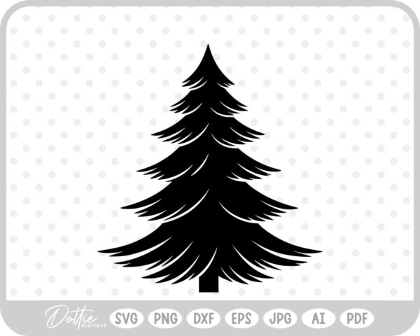 Pine Tree Forest Winter Spruce Christmas SVG PNG DXF – Cricut Silhouette Cutting File