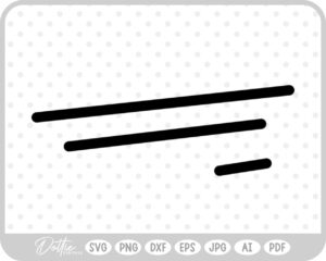 Triple Underline SVG PNG DXF – Cricut Silhouette Cutting File