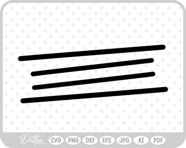 4 Underlines SVG PNG DXF – Cricut Silhouette Cutting File