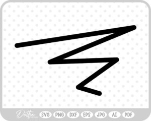 Zig Zag Underline SVG PNG DXF – Cricut Silhouette Cutting File