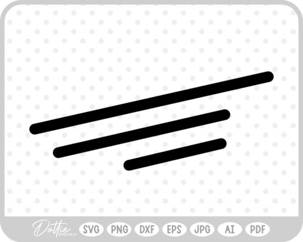 3 Underlines SVG PNG DXF – Cricut Silhouette Cutting File
