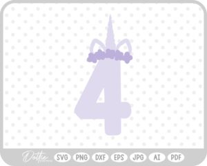 Unicorn Number SVG PNG DXF – Cricut Silhouette Cutting File