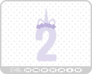 Unicorn Number SVG PNG DXF – Cricut Silhouette Cutting File