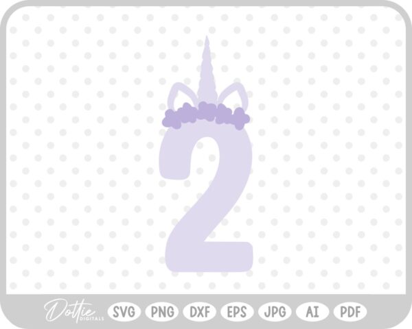 Unicorn Number SVG PNG DXF – Cricut Silhouette Cutting File