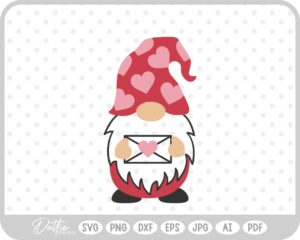 Love Letter Gonk Gnome Love Heart Valentine's Day SVG PNG DXF – Cricut Silhouette Cutting File