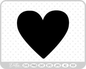 Heart SVG PNG DXF – Cricut Silhouette Cutting File