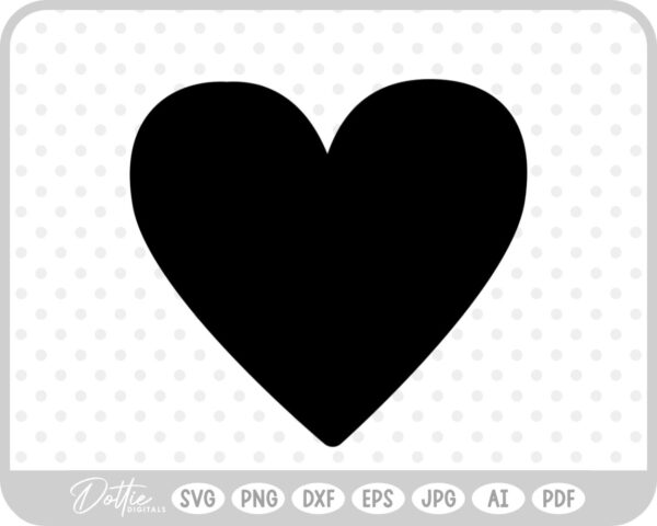 Heart SVG PNG DXF – Cricut Silhouette Cutting File
