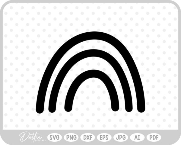 Rainbow SVG PNG DXF – Cricut Silhouette Cutting File