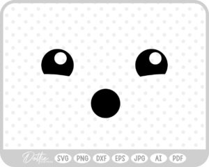 Cute Face SVG PNG DXF – Cricut Silhouette Cutting File