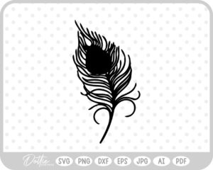 Feather SVG PNG DXF – Cricut Silhouette Cutting File
