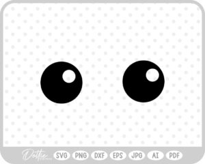 Cartoon Eyes SVG PNG DXF – Cricut Silhouette Cutting File