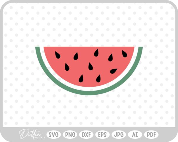 Seeded Watermelon Slice SVG PNG DXF – Cricut Silhouette Cutting File